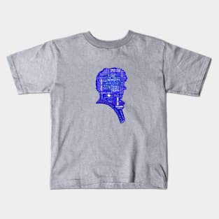 Sherlock blue typography - by erndub Kids T-Shirt